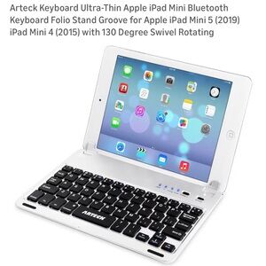 White Bluetooth Keyboard for iPad Mini